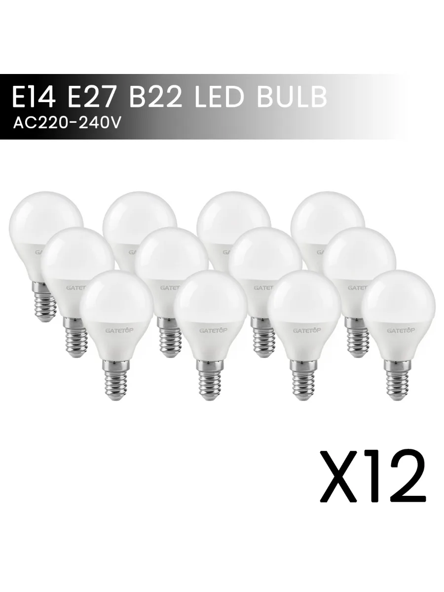 12Pack Lámpara Led ampoule E14 E27 B22 économie d'énergie Globe ampoule lampe 220V 3W 5W 6W 7W Led lumière chaude et froide pour salon chambre