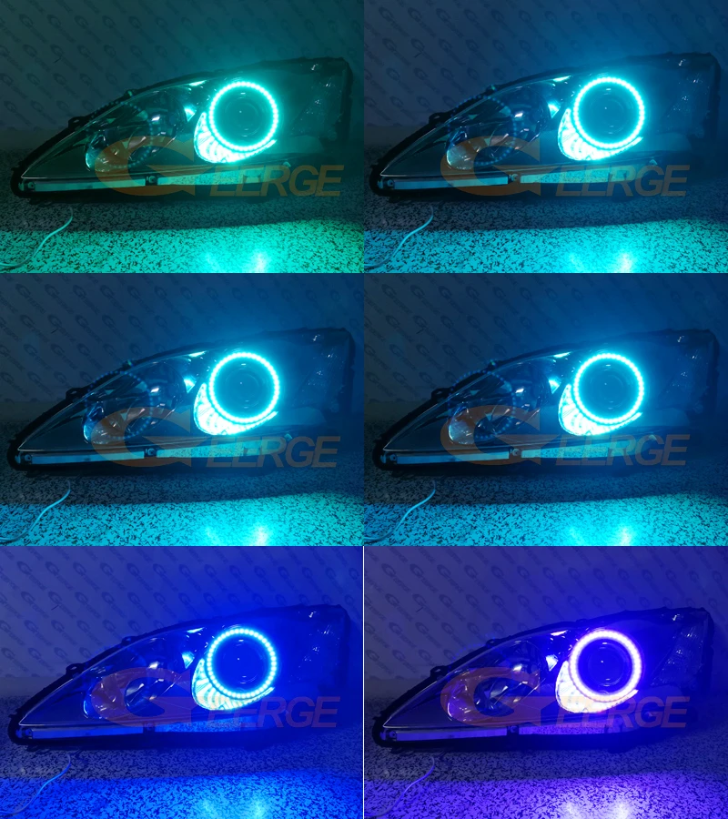 لكزس ES 350 ES350 2007 2008 2009 بلوتوث APP متعدد الألوان الترا برايت RGB Led عيون الملاك عدة خواتم هالة #5