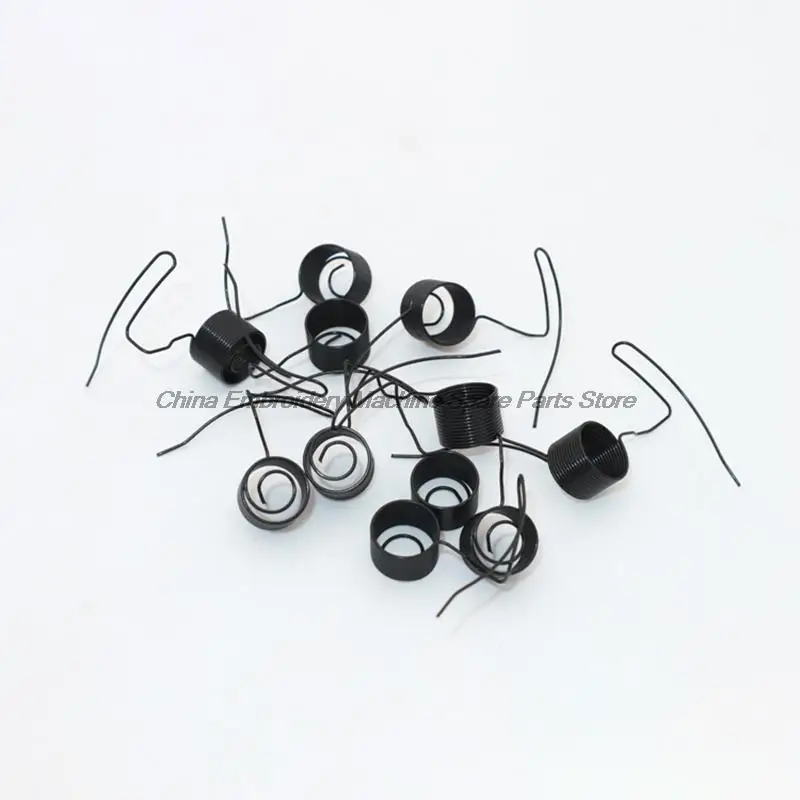 100PCS Black Thickened Spring 0.55 Alarm Spring Thread Take Up Spring Check Spring Flat Bottom Plug Rod Springs for Feiya Tajima