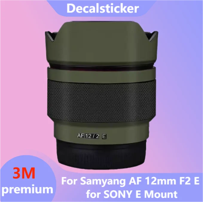 For Samyang AF 12mm F2 E for SONY E Mount Lens Sticker Protective Skin Decal Film Anti-Scratch Protector Coat AF12 F\2E