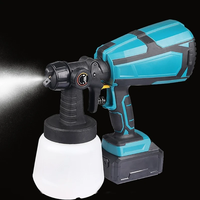 1000ML Electric Spray Gun High Power Cordless Paint Sprayer HVLP Auto Furniture Steel Coating Airbrush For Makita 21V Battery