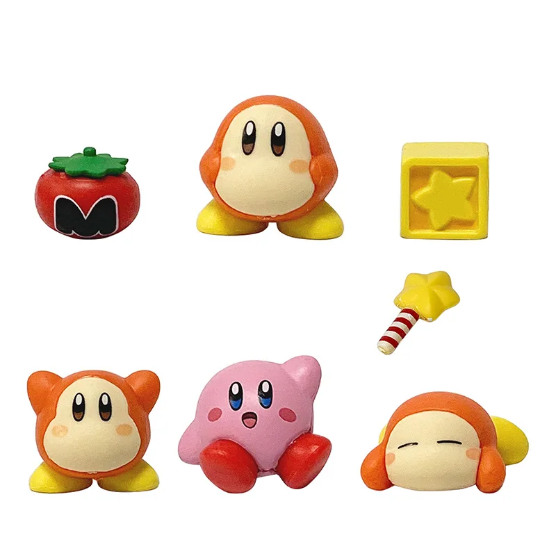 

Hot New Cartoon Anime Star Kirby Stacking Toy Military Hat Kirby Cute Cartoon Toys Model Desktop Ornament Birthday Gift