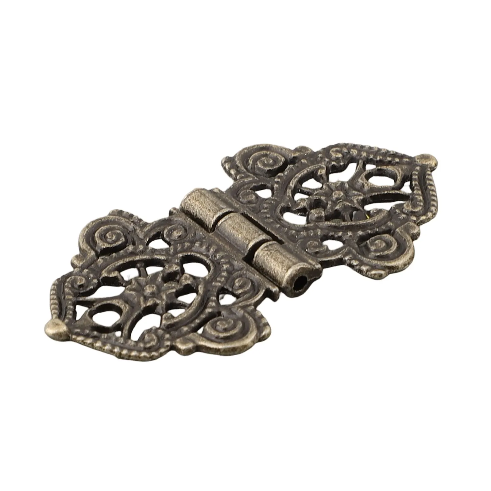 Hardware Furniture Box Hinge Lock Furniture Hardware Cabinet Door Drawer Decorative Hinges Wood Box 10PCS 53*28mm