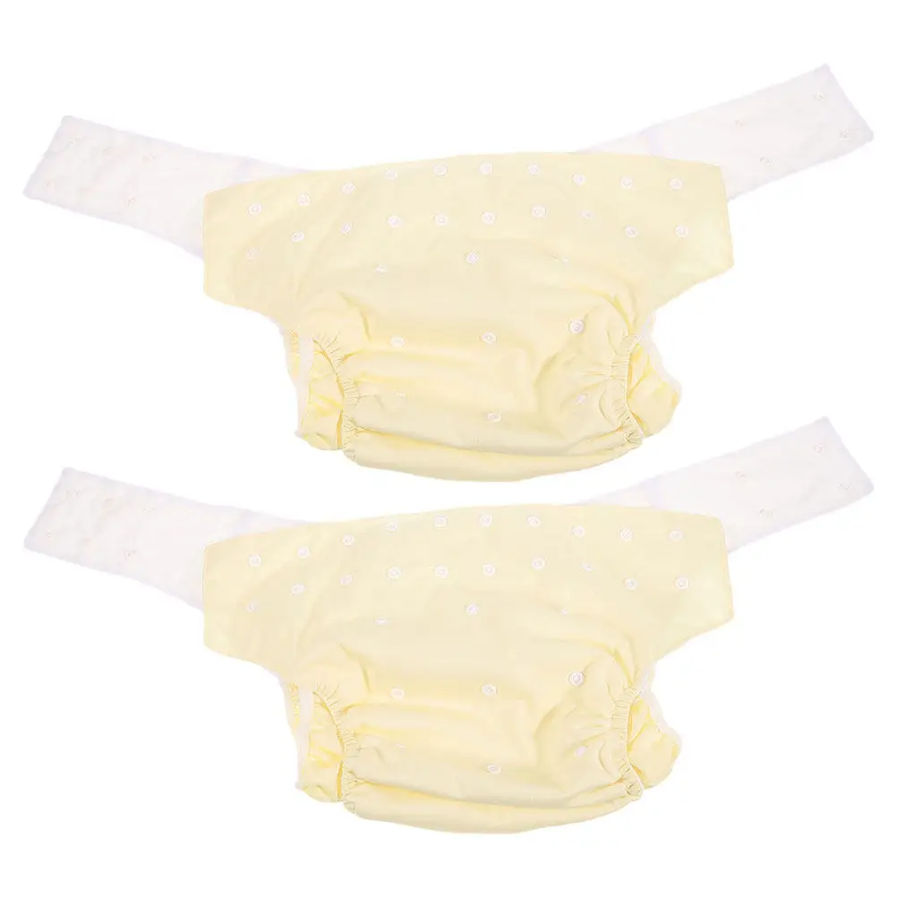 

2Pcs Adult Cloth Diapers Reusable Leakproof Underwear Washable Incontinence Pants Overnight Protection Elderly Care Supplies