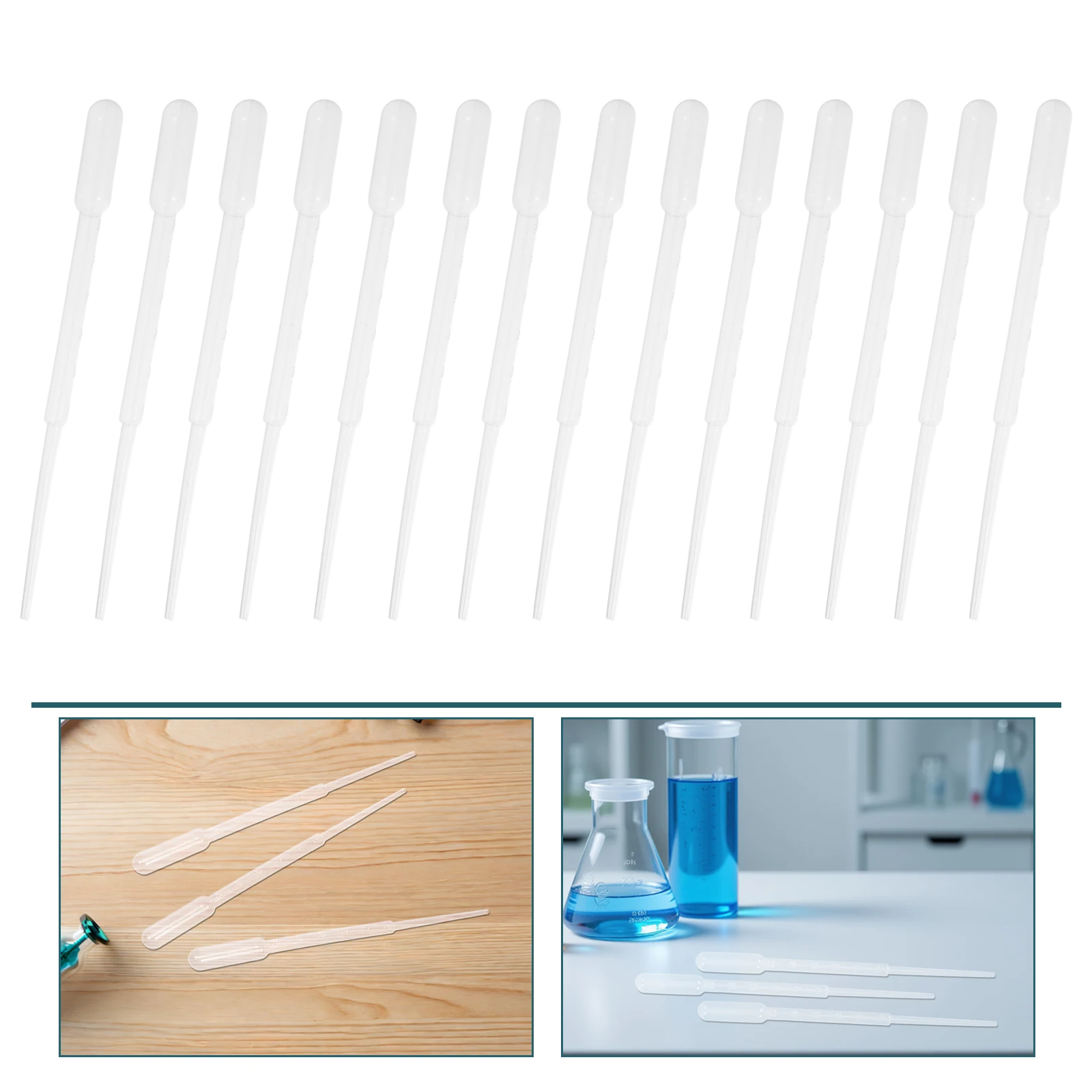 

200 Pcs Disposable Experimental Dropper Plastic Laboratory Pipettes Straw Transfer for Tools Scientific Liquid Droppers