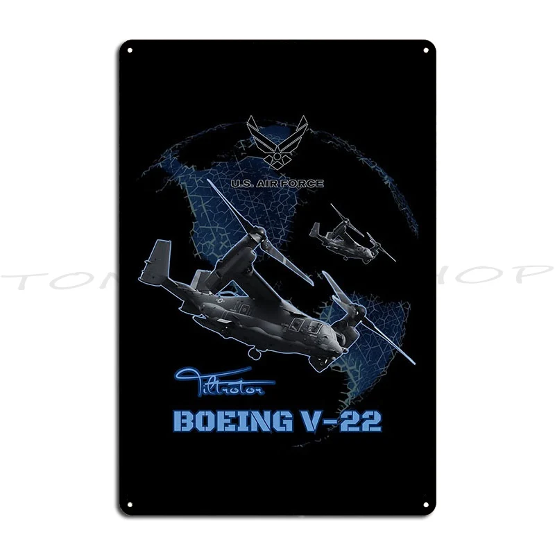 Ov 10 Bronco American Plane Cutout Silhouette Metal Plaque Wall Cave Design Printing Cinema Designer  Tin Sign Poster