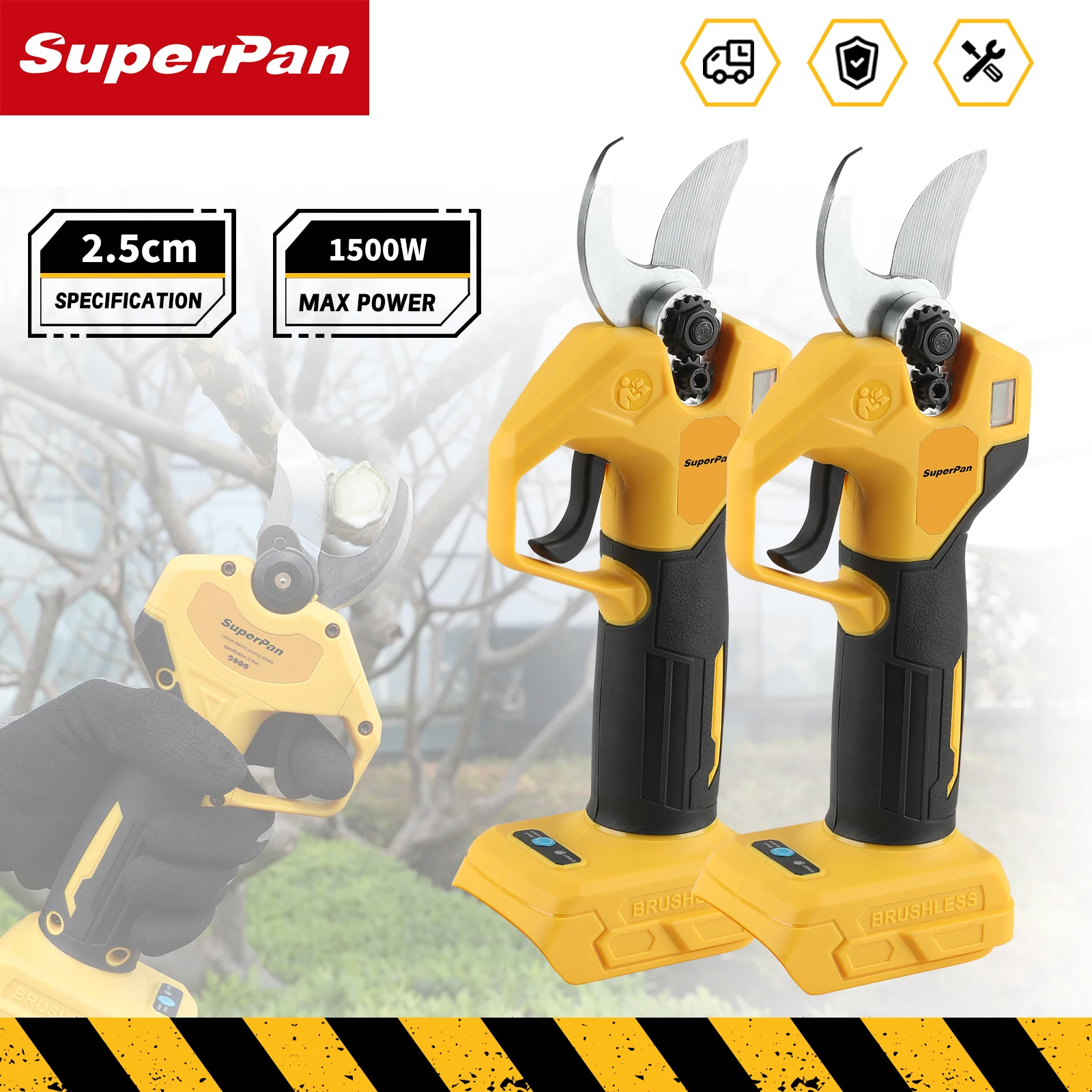 

Аккумуляторный садовый секатор SuperPan PowerTool: мощный инструмент для быстрой обрезки, совместимый с аккумуляторами DeWalt 18V