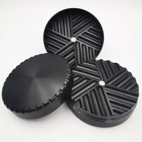 Toothless Herb Grinder Metal 3 Parts Black 63mm Tobacco Metal Alloy Miller Rolling Machine Pipe Accessory