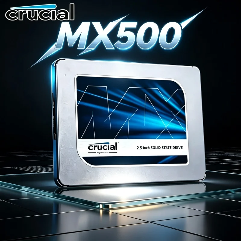 고안정성 Crucial MX500 2.5인치 SATA SSD 240GB-2TB 3D NAND 드라이브 노트북 데스크탑 게이밍 PC 하드웨어 업그레이드