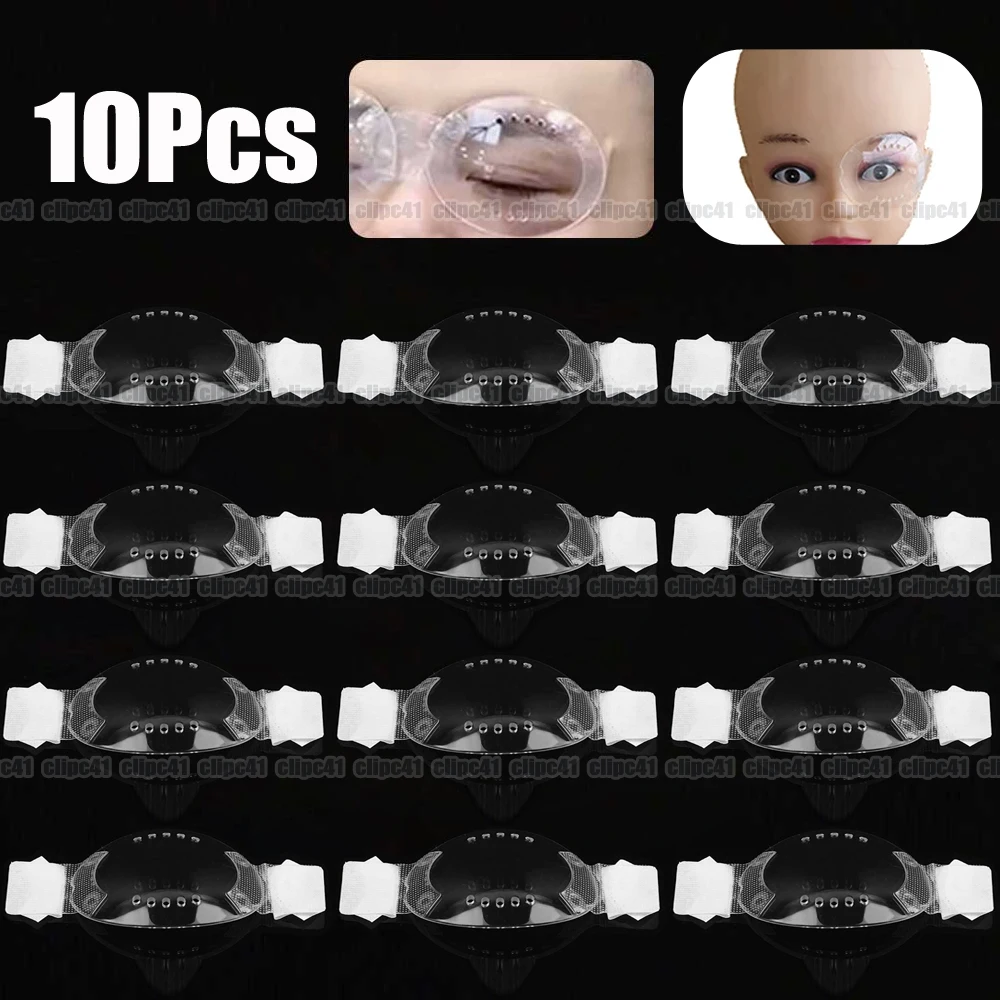 10Pcs Wholesale Self Adhesive Tape Eye Goggle Use After Surgery Plastic Eye Shield Medical Transparent Ellipse Safety 5*7cm