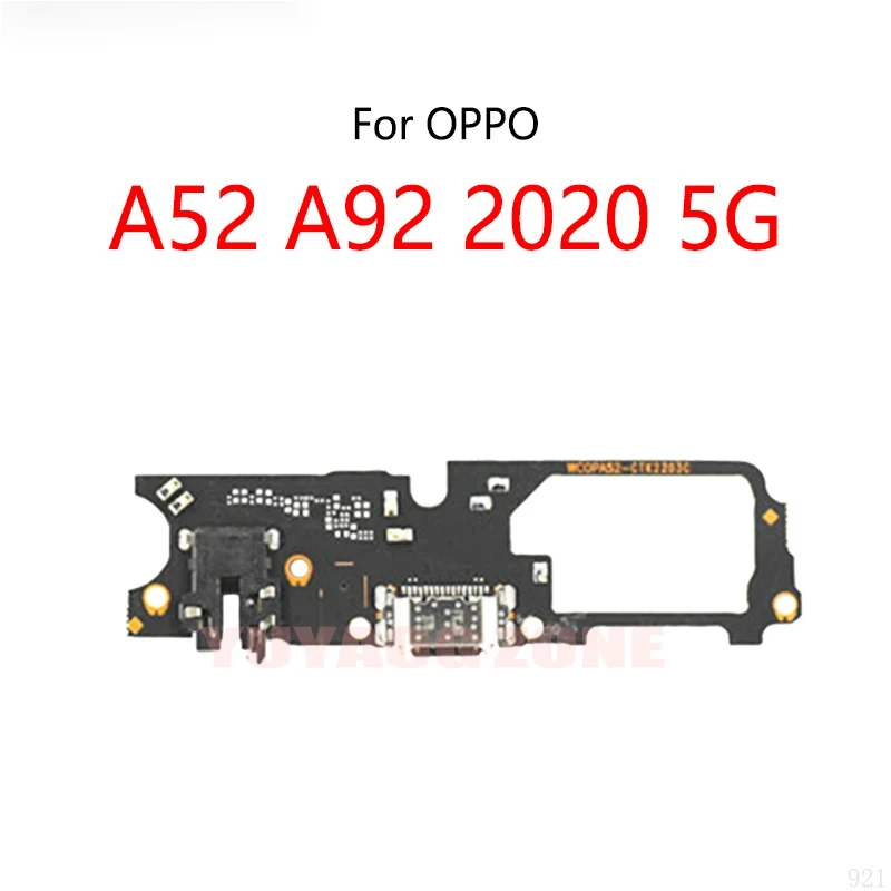 10 pcs/lot pro OPPO A52 A92 2020 5G USB nabít dok levý bok lodi nástrčkový kolíček konektor flex kabel nabíjení deska modul