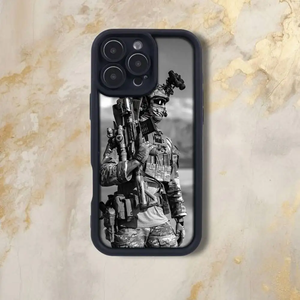 P-경찰 S-SWAT FBI 아이폰 케이스 (아이폰 17,16,15,14,13,12,Pro,Max,Plus,E,SE4,Air용) 에머리 블랙 풀커버 TPU