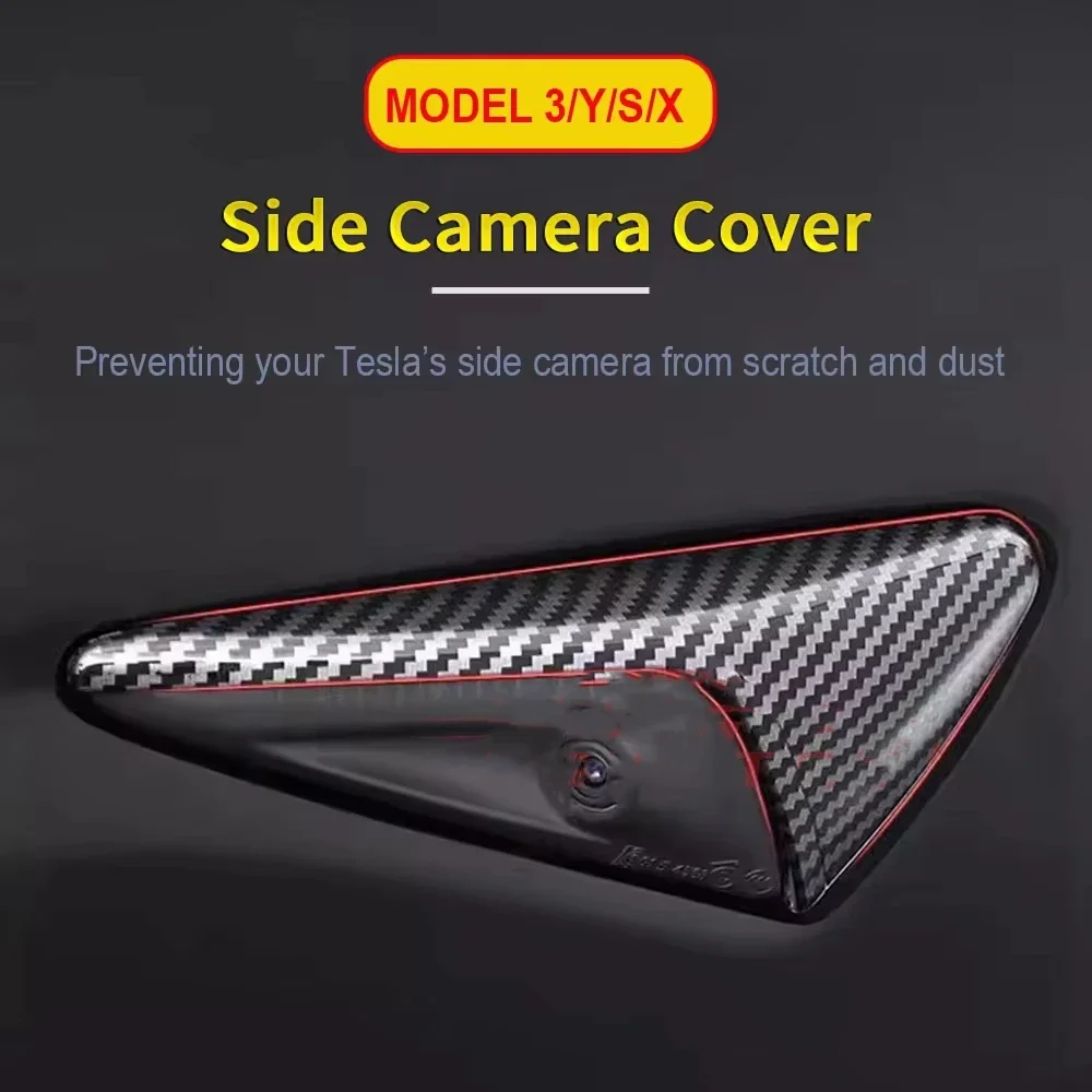 HW4.0 HW3.0 copertura protettiva per fotocamera laterale per Tesla Model 3 Y S X Highland accessori indicatori di direzione Fender Trim ABS fibra di