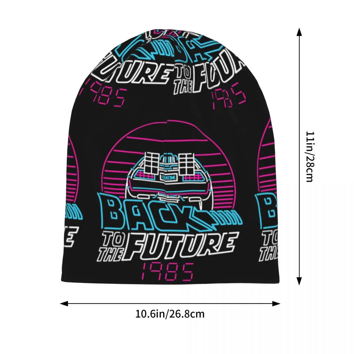 Back To The Future 80s Delorean Future 1985 Skullies Beanies Hats Warm Autumn Winter Outdoor Cap Knitted Bonnet Caps for Unisex