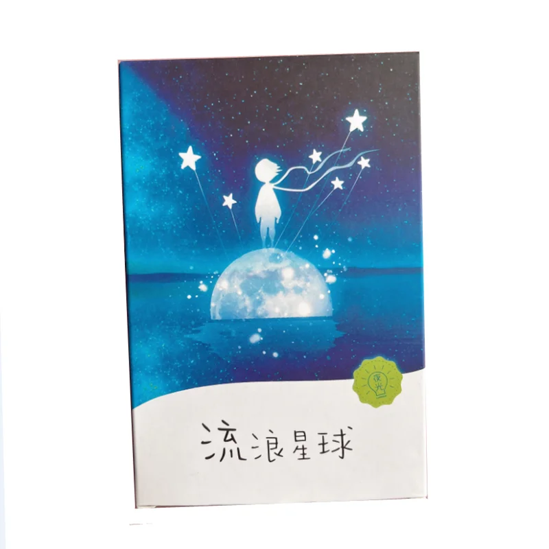 30 Sheets Cartoon Anime Postcards Set Christmas Noctilucous Greeting Card Wandering Planet Theme Postal Card Luminous Lettercard