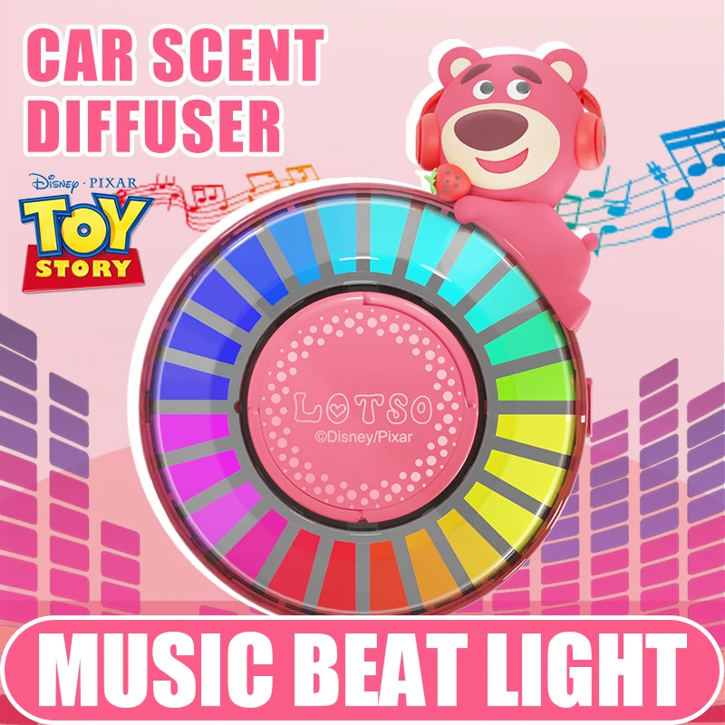 

Автомобильный освежитель воздуха Disney Lotso Bear с LED RGB-подсветкой, музыкальным ритмом и ароматизатором для интерьера автомобиля