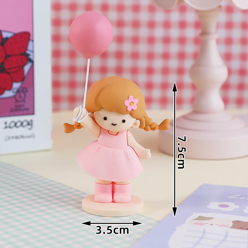 Nowe dekoracje na tort księżniczki Happy Birthday Cake Toppers dla dziewczynki 1st Years Old Birthday Baby Shower Party Decor Flower Gift Box — zdjęcie 5