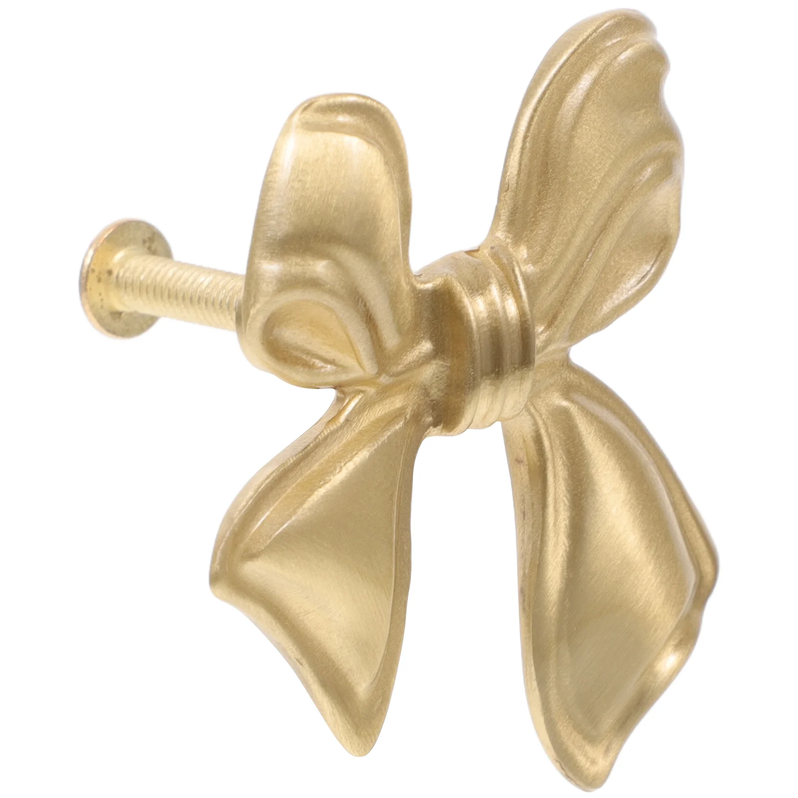 

Light Luxury Handle Child Door Knob Drawer Handles Brass Bow Shape Cabinets Knobs Wardrobe