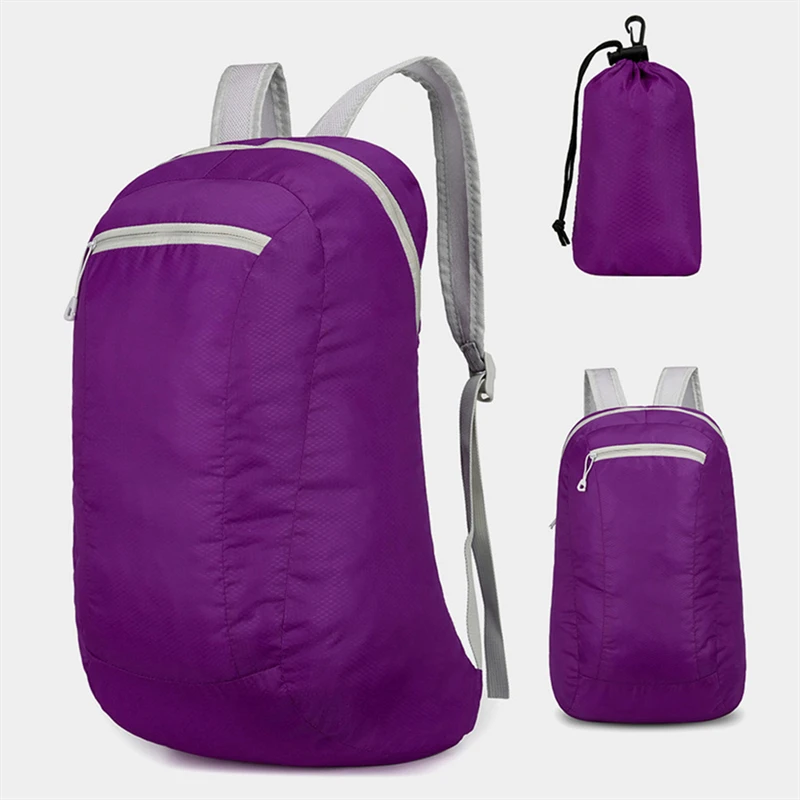 Mochila dobrável leve unisex, mochilas de grande capacidade, mochila de viagem para homens e mulheres, bolsas de alta qualidade