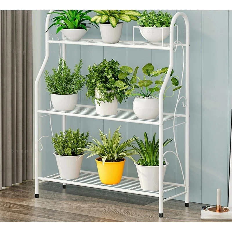 new Ironwork Plant Shelves Balcony Flower Stand Multi-Layer Planters for Indoor Ironwork Plants Garden Indoor Outdoor Shelf
