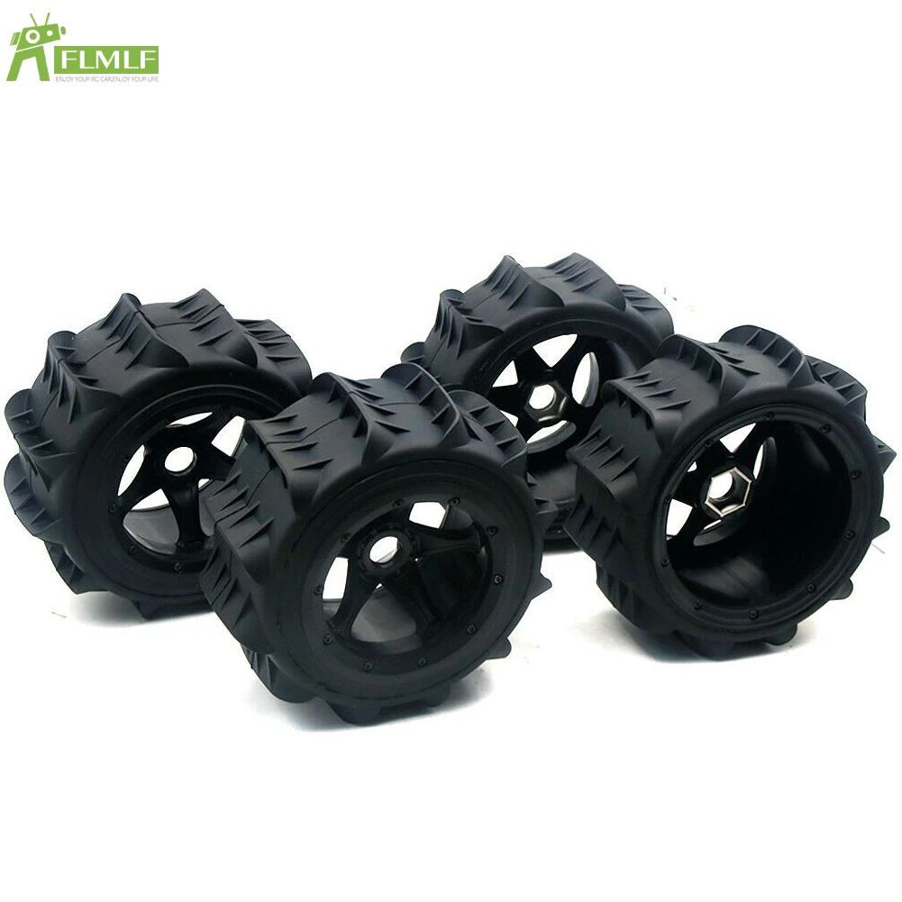 

Front Rear Same Tyre Sand Paddles Desert Wheels Tires Set for 1/5 HPI ROFUN ROVAN KM BAJA 5B 5T 5SC SS Kraton 8s Losi DBXL-E 2.0