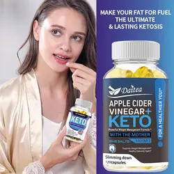 Keto + Apple Cider Vinegar Capsules - Fat Burning, Metabolism Promotion, Appetite Suppression, Intestinal Digestive Health