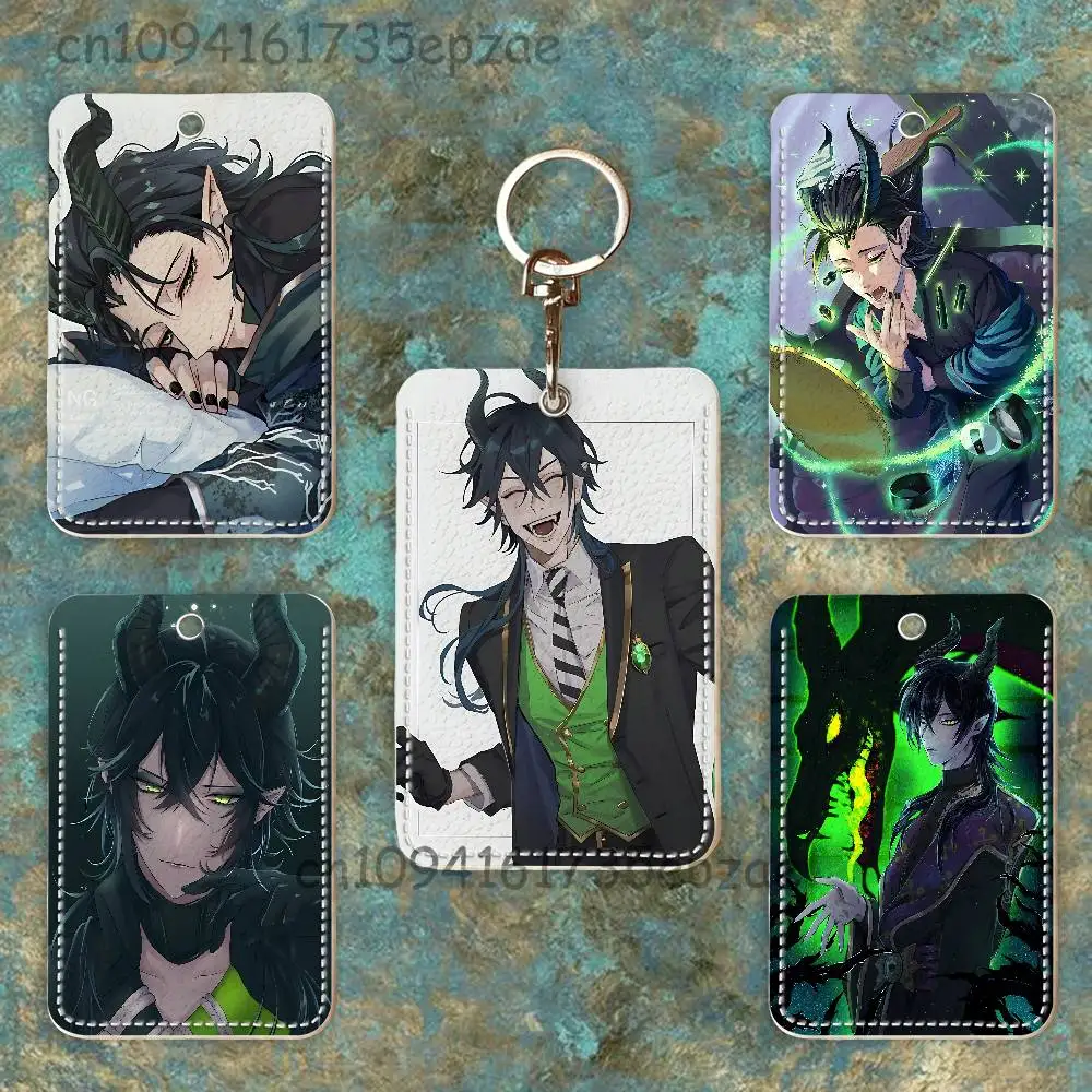 

M-Malleus D-Draconia Premium PU Leather Card Holder Card Case with Metal Carabiner,Customizable Design for Daily Use