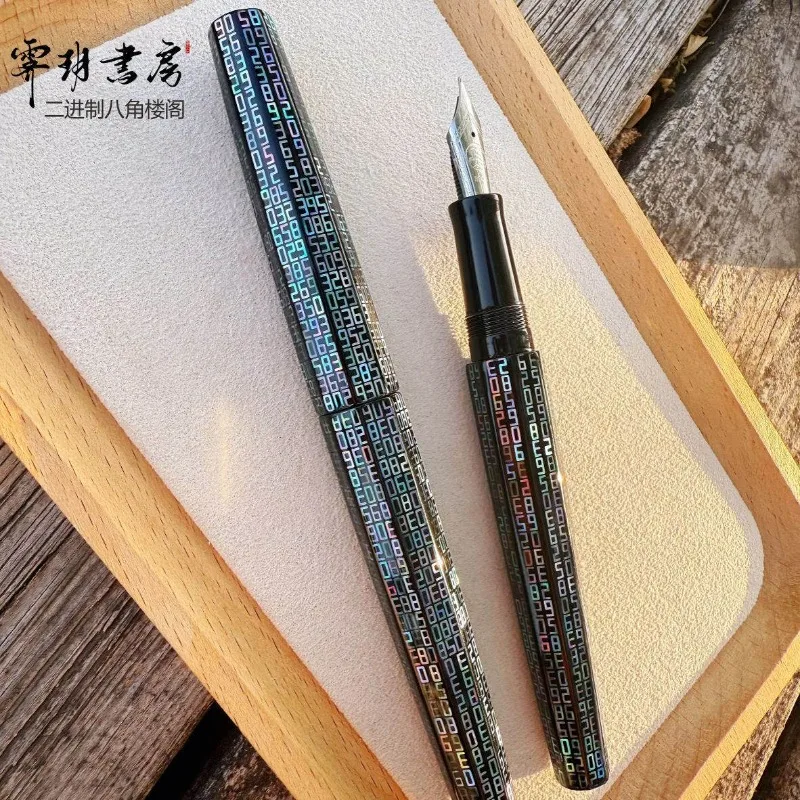 

Intangible Heritage Handmade Urushi Lacquered Ebonite Number Raden Maki-e BOCK F Nib Fountain Pen Business Writing Gift