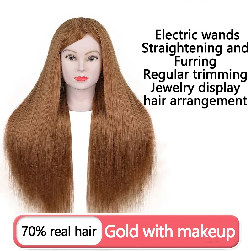 Wig female model, head weaving, hair training, model head, corn whisker head, model head, coiling hair, hair weaving,