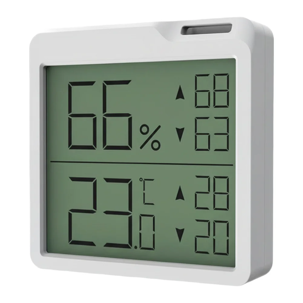 Baby room indoor electronic temperature and humidity meter with accurate real time measurement and easy placement options