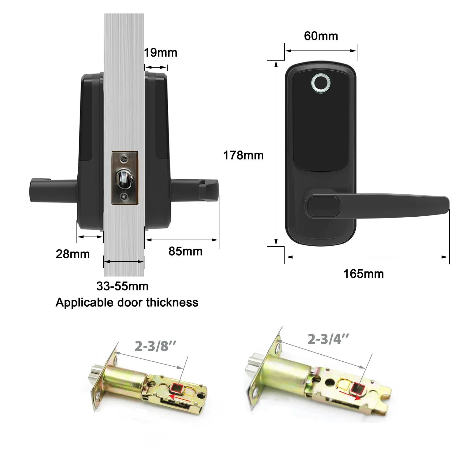 High Safety Wifi App Intelligent Waterproof Fingerprint Virtual Password Smart Door Lock