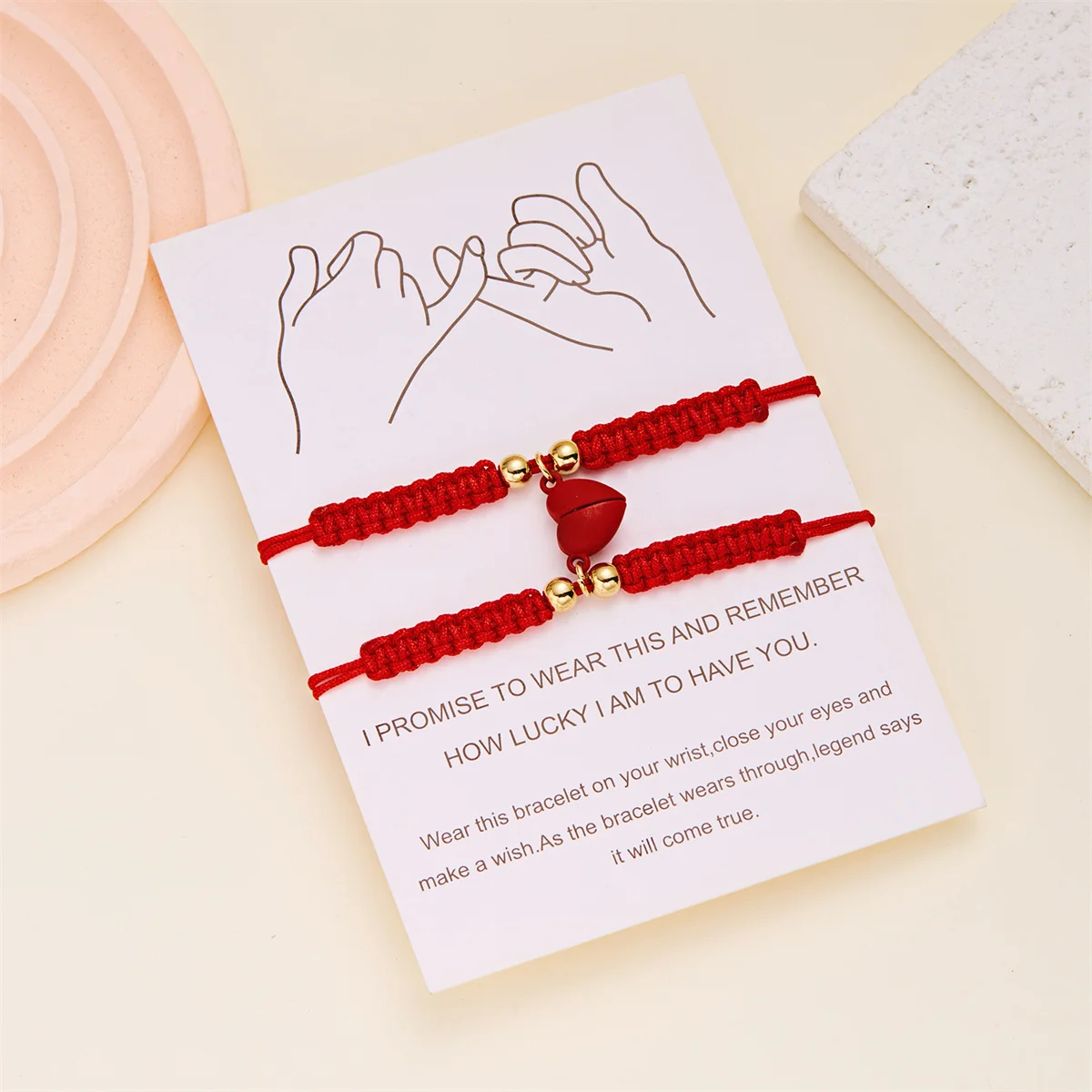 2 Teile/satz Romantische Herz Magnetische Gewinnen Paar Armband Für Frauen Männer Mode Geflochtenen Seil Passenden Armband Freundschaft Schmuck – Detail 18