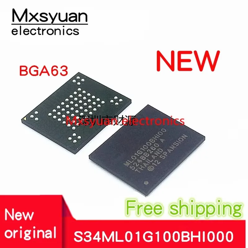5pcs/lot ML01G100BHI00 S34ML01G100BHI000 ML01G100BH100 BGA63 New origina