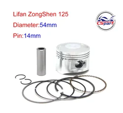 54MM 14MM 125CC 138CC Piston Rings Gasket Kit 1P54FMI Lifan ZongShen Kaya Xmotos Apollo orion Loncin kids Dirt Pit Bikes Parts