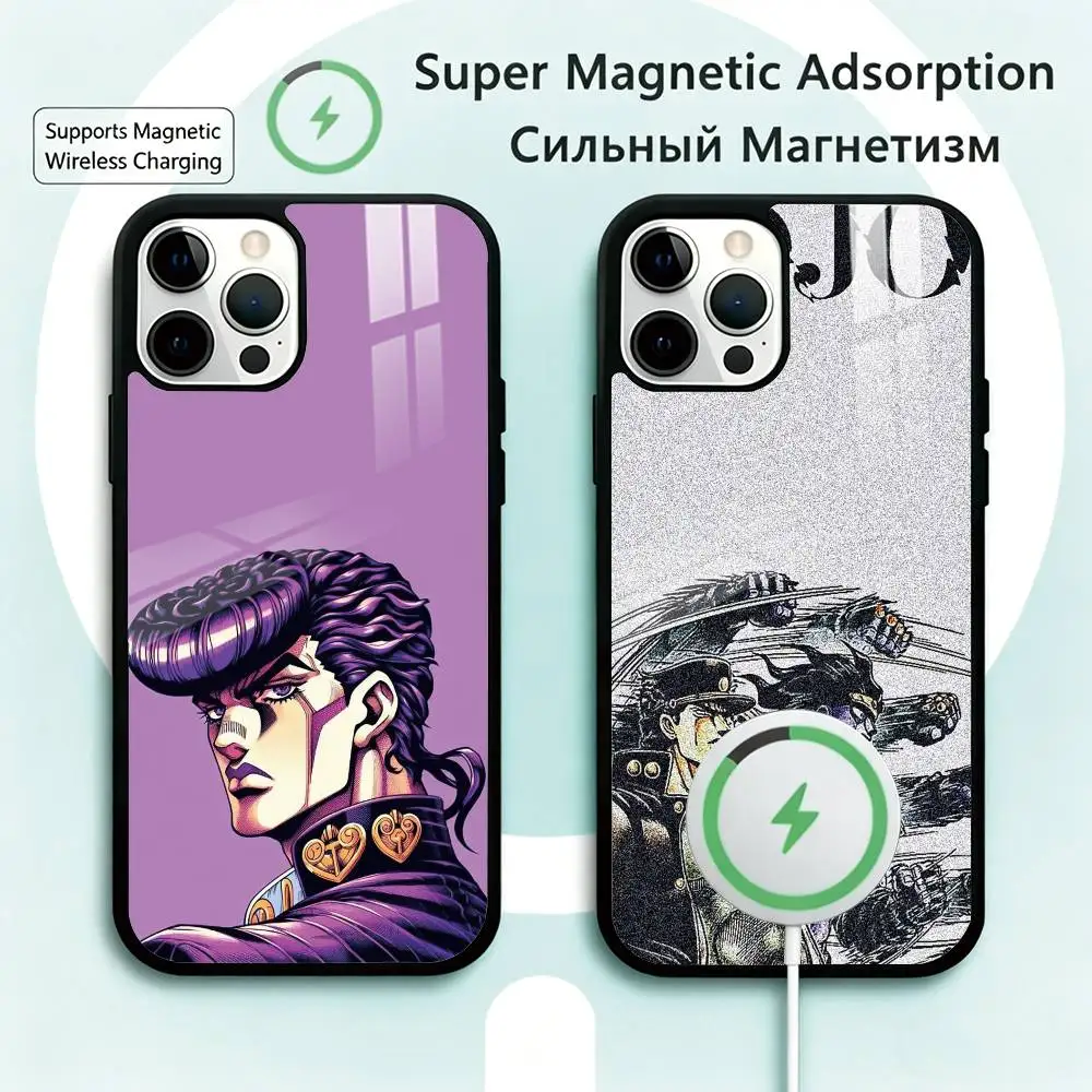 

JoJo's Bizarre Adventure Phone Case For iPhone17,16,15,14,13,12,11 Plus,Pro Magnetic Supports Magnetic Wireless Charging