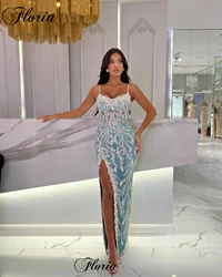 New Elegant Cocktail Dresses With Side Slit Sexy Strapless Prom Party Dresses With Crystals Vestidos De Gala Party Gowns