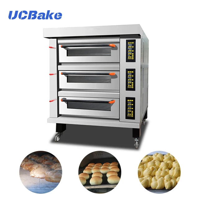 

Bakery Equipment Catering Kitchen Equipment Commercial Industrial Use 3 Deck 6 Trays Baking Machine Cake Bread Pizza Oven