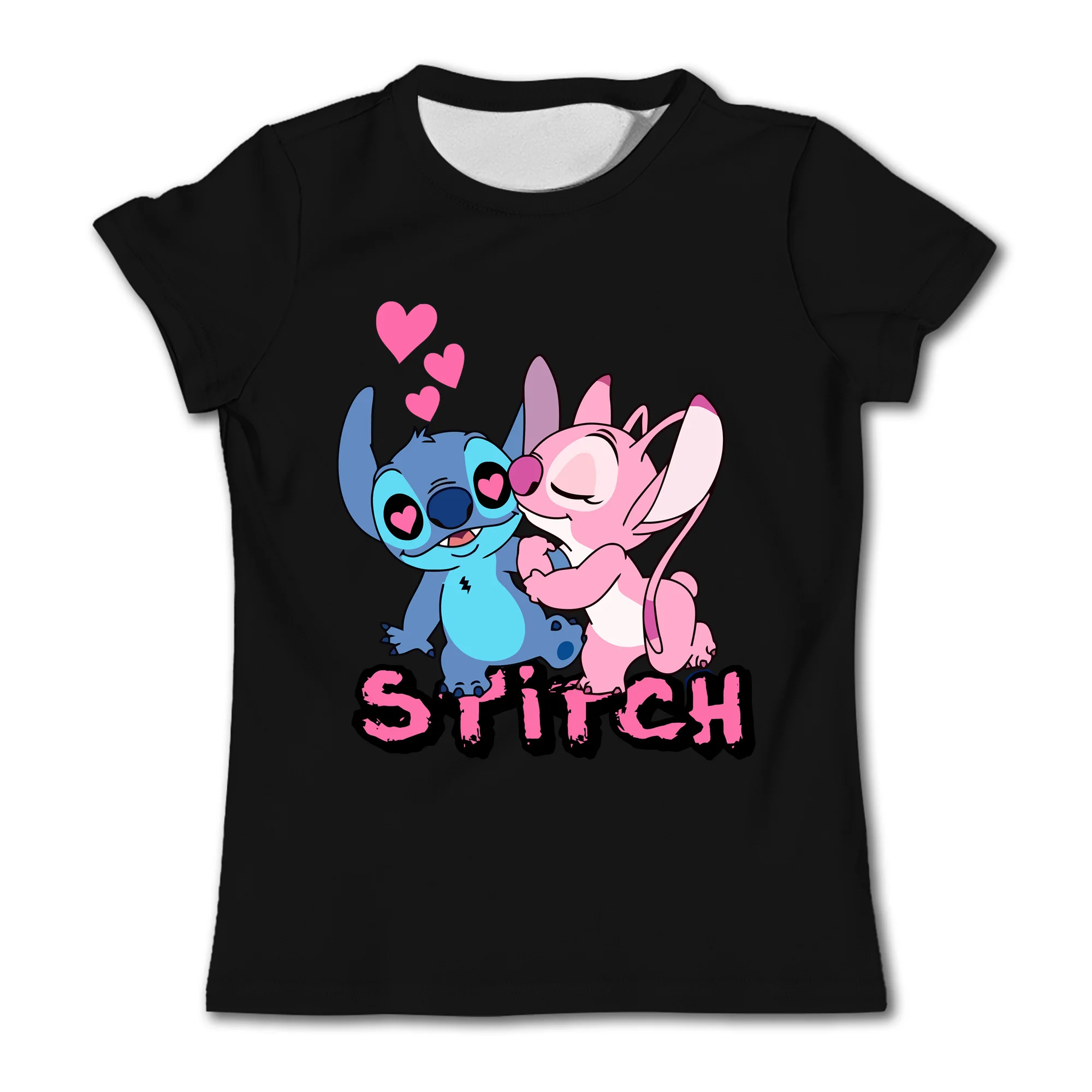 3-14Y Kid Stitch Cotton T-shirt Teenager Girls Clothes Kids Boys Cartoon Tee Children's Clothing Baby T-shirts Child Girl Tops