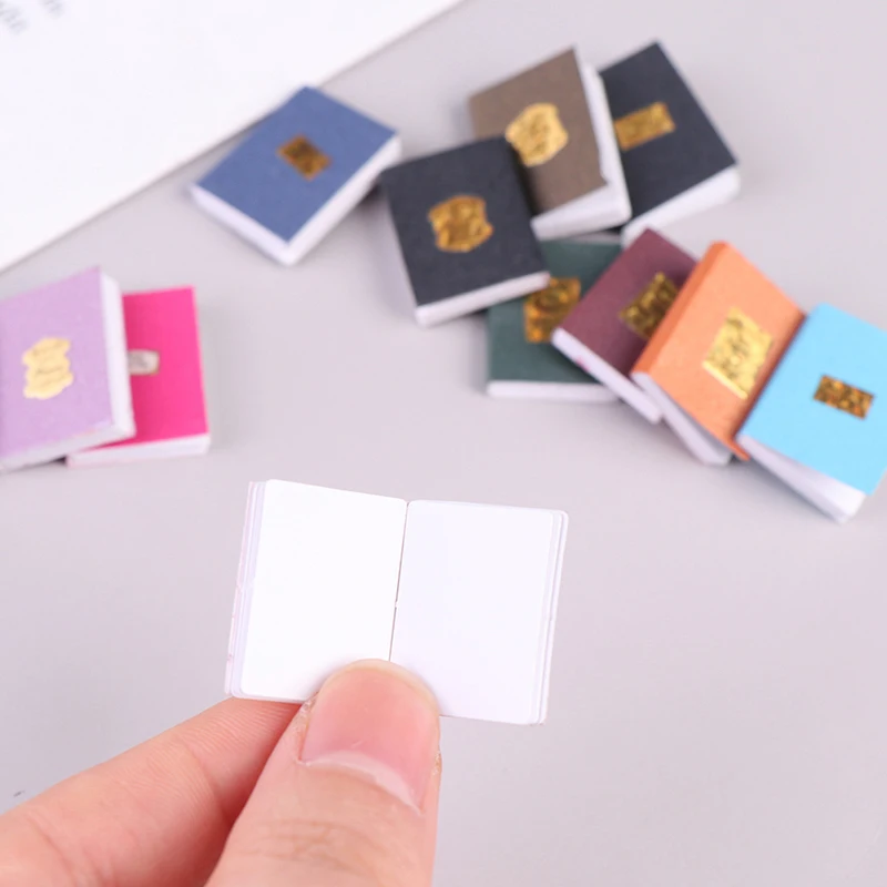 Livres miniatures pour maison de poupée 1:12, 12 pièces, modèle de livre, accessoires de décoration scolaire pour maison de poupée