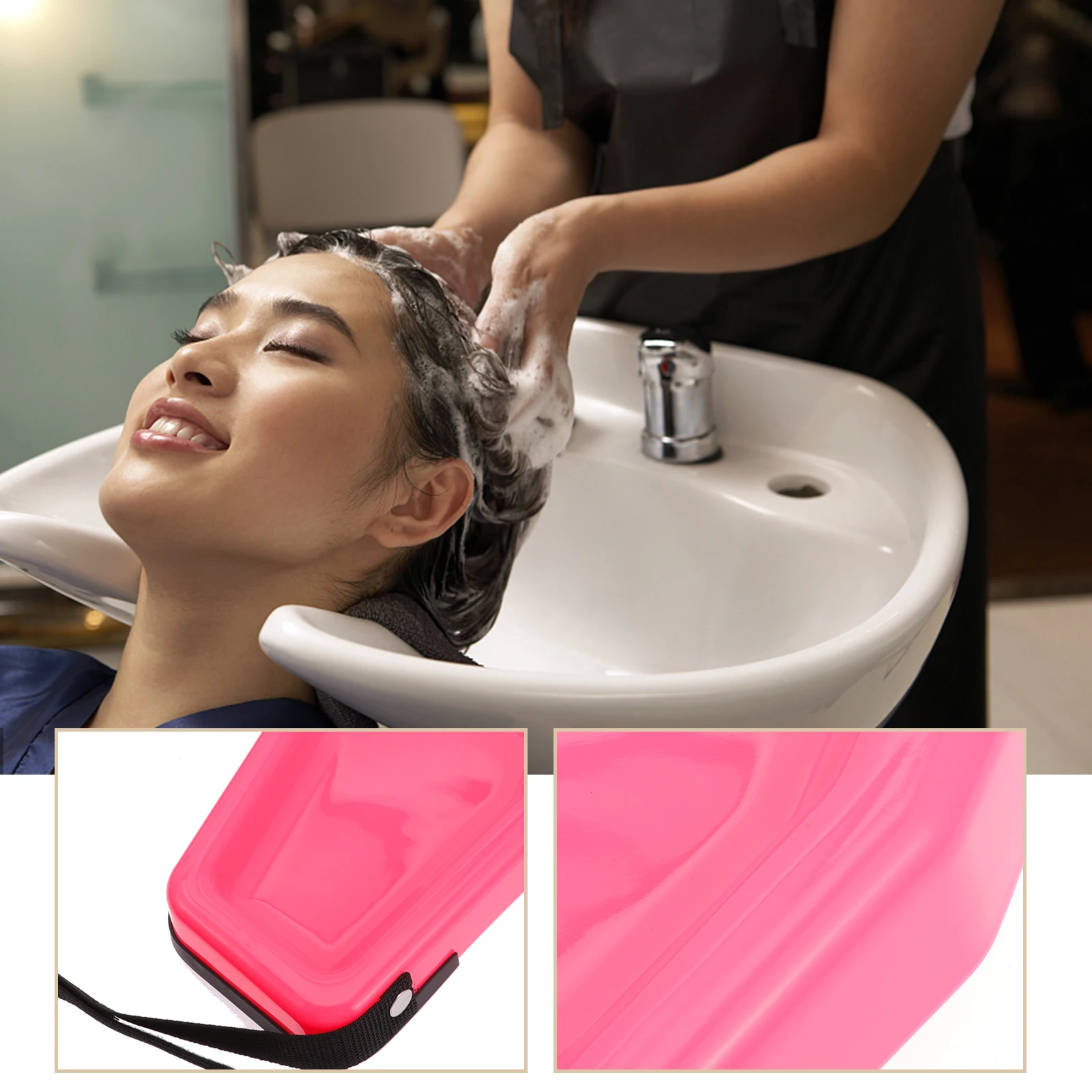 

Portable Hair Washing Tray Plastic Shampoo Tray For Home Salon Use Foldable Compact Design Head Neck Support For Elderly