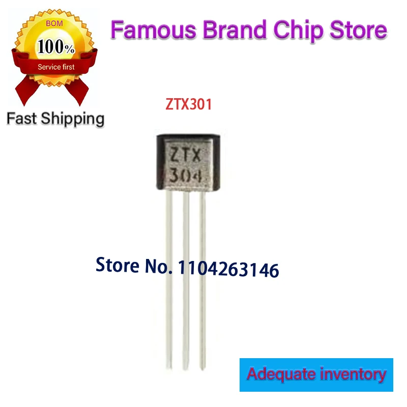 10pcs/lot Original New ZTX302 ZTX301 ZTX300 ZTX214 ZTX212 ZTX213 ZTX304 ZTX313 TO90 In Stock