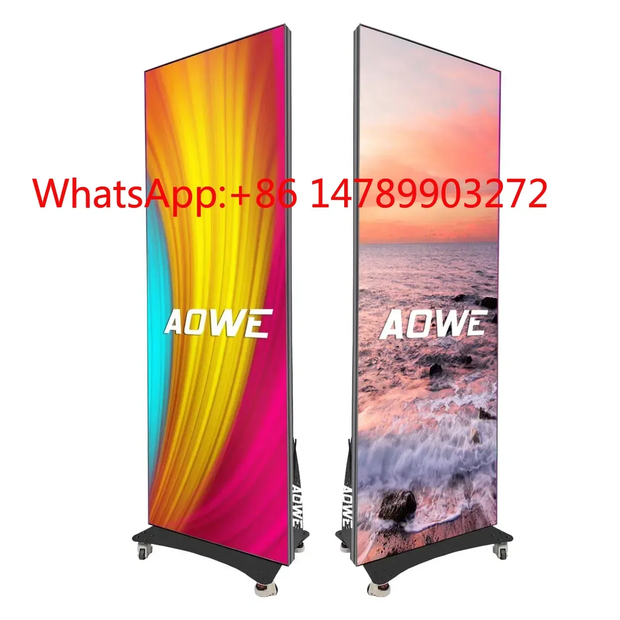 WiFi 4G Control P2.5 Floor Stand Mirror Panel Indoor Digital Signage Poster