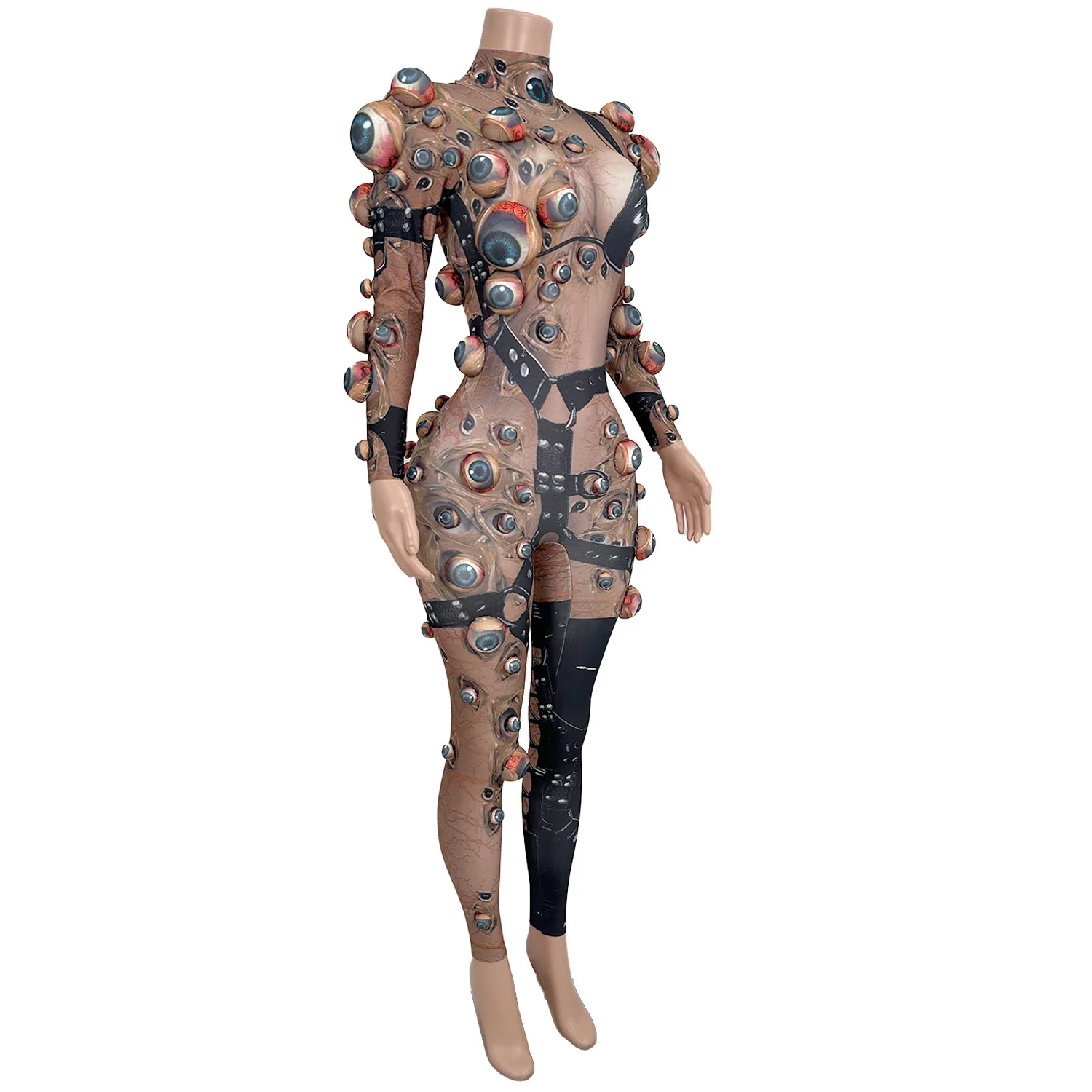 Halloween Jumpsuit Creepy Onesie For Men Women Costumes Group Horror Party Theme Scary Couple Outfit Bar Stage Show Wear Yanjing