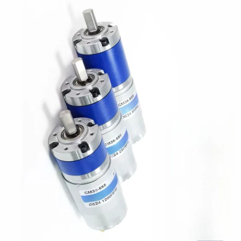 

36GP-555 36mm Planetary Gear Motor, 12V/24V DC Carbon Brush Motor, 8-2160RPM Adjustable Speed, Low Speed High Torque Mini Motor