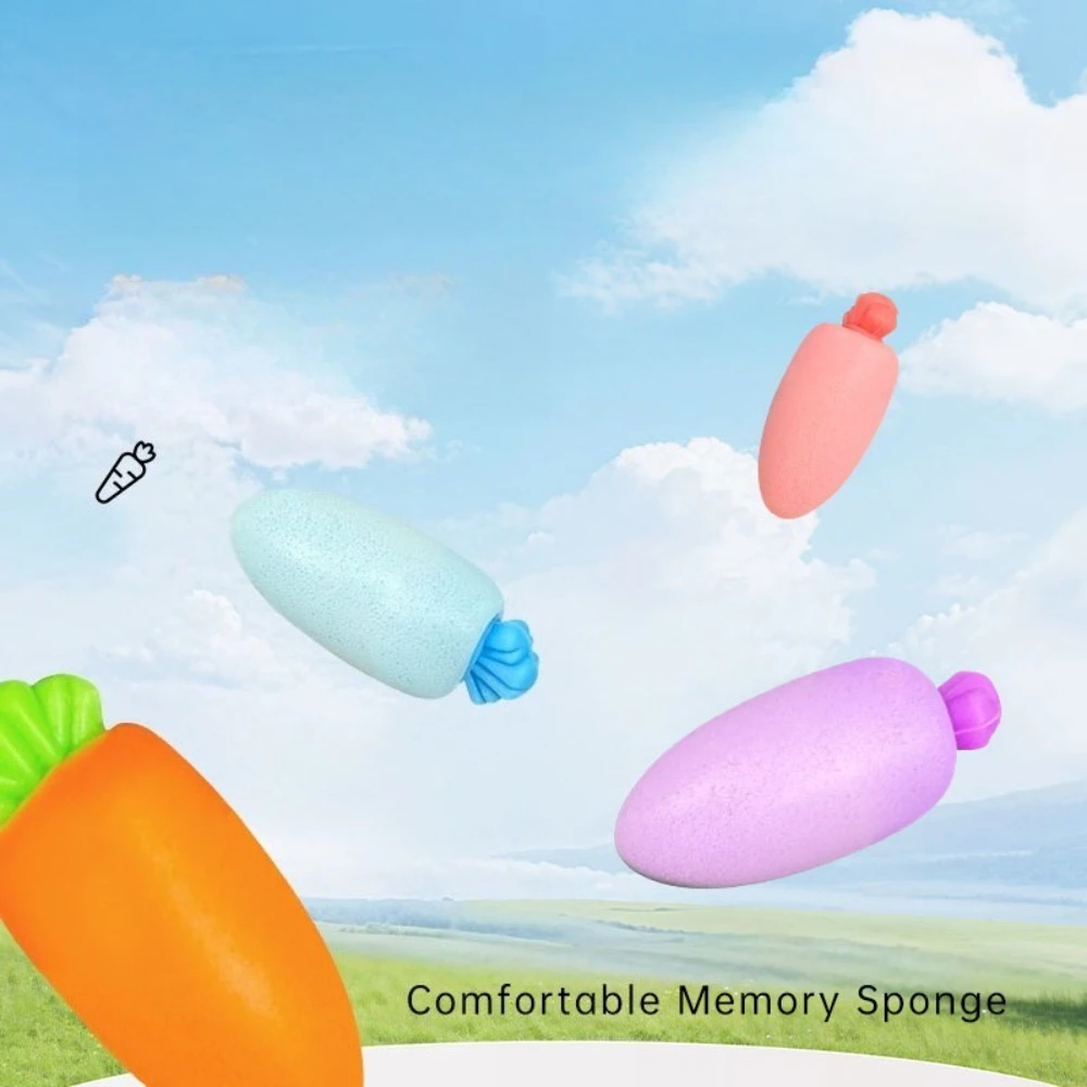 Carrot Shaped Noise Cancelling Earplugs Reusable Soft Silicone for Sleep Travel Work Waterproof Swim Earplug Safety Protection