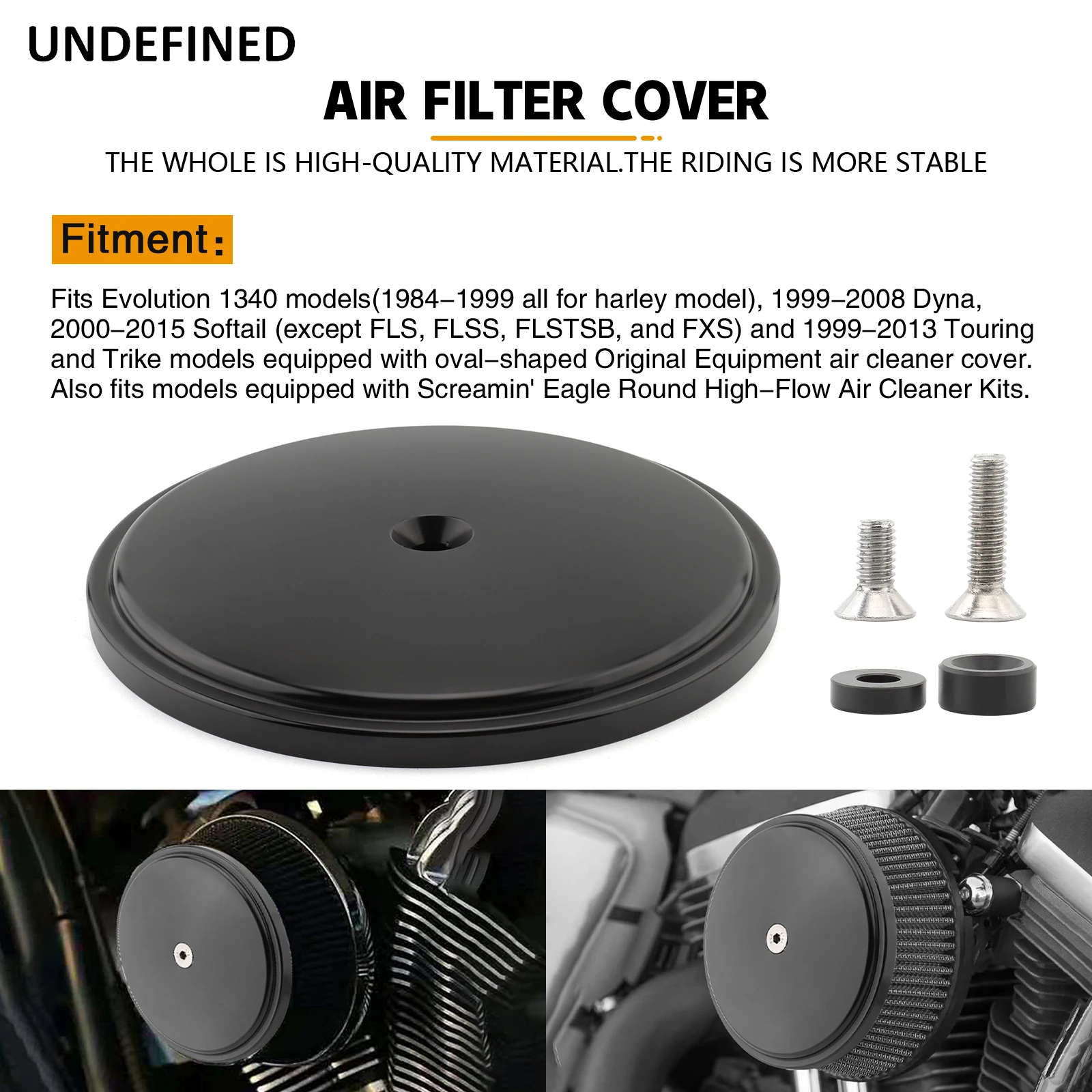 Air Cleaner Filter Cover For Harley Dyna Street Bob Low Rider Wide Glide Touring Road Street Glide Road King Softail Sportster