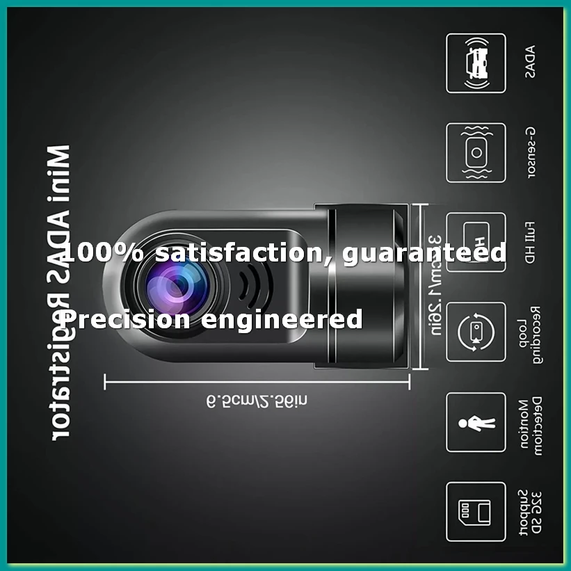 

1080P HD 360° ° Поворотная мини-камера ADAS для автомобиля, видеорегистратор с картой памяти 32 ГБ, режим парковки 24 часа/ночная съемка/обнаружение движения - A86Z