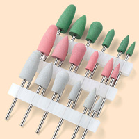 18Pcs Silicone Nail Drill Bits Set Easy to Use for Acrylic Nails Cuticle Cleaning DIY Manicure Nail Art Home Salon Professional