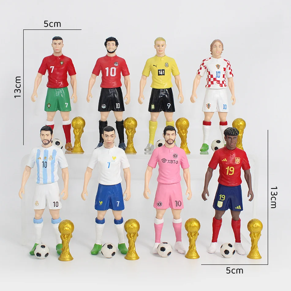 

2026 Hot Soccer Player SuperNewStar 13cm Action Figures Mini Football Doll 8pcs/set Football Fans Gift