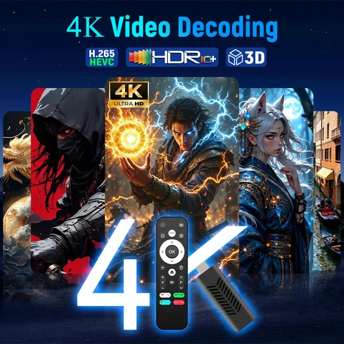 Imagen 2 del producto Velec Smart TV Stick Home Theater 8K 2,4G WIFI asistente de Google Netflix Streaming Bluetooth reproductor multimedia S905L Android TV Stick